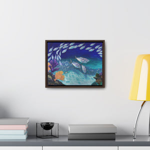 Bar Jacks I  Print on Horizontal Framed Premium Gallery Wrap Canvas