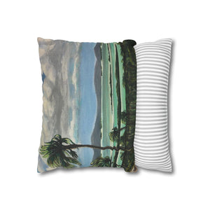 North of South Caicos Spun Polyester Square Pillow Case