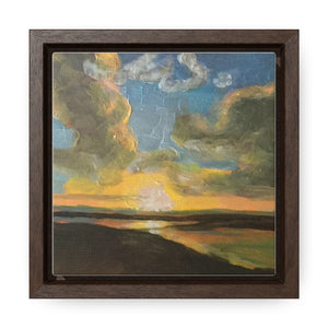 Open image in slideshow, Turks and Caicos Sunset #3 on Square Framed Premium Gallery Wrap Canvas
