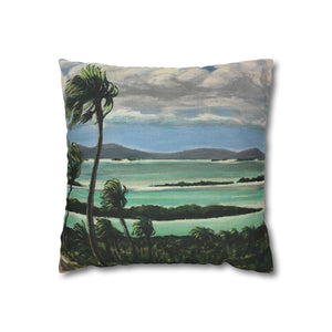 Open image in slideshow, North of South Caicos Spun Polyester Square Pillow Case
