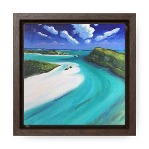 Open image in slideshow, Jerry Camp, South Caicos, TCI Print on Square Framed Premium Gallery Wrap Canvas
