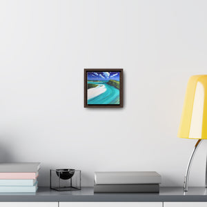 Jerry Camp, South Caicos, TCI Print on Square Framed Premium Gallery Wrap Canvas